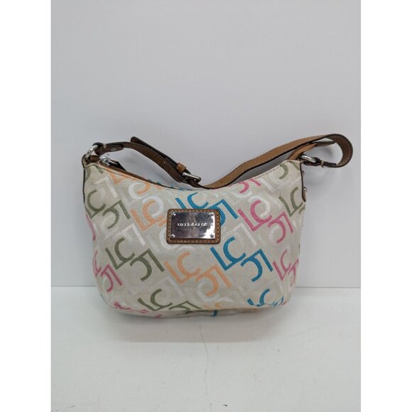 Liz Claiborne LC Logo Small Shoulder Bag Purse 7"x9" with Leather Strap - Picture 1 of 7
